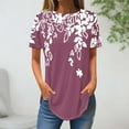 thumbnail image 4 of Otvok Ladies Tshirt,Summer Tops for Women Short Sleeve Round-Neck T-shirts Casual Loose Tunic Tops, 4 of 6