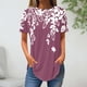 thumbnail image 2 of Blusas de Manga Corta para Mujeres Vendidas Cuello Redondo Casual, Top de Algodón de Imitación para el Hogar Y el Uso Diario, 2 of 3