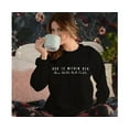 thumbnail image 6 of KimSoong Christian Sweatshirt Women Bible Verse Pullover Christian God Is Within Her Long Sleeve Inspirational Blouse Top, Black, 6 of 6