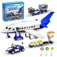 thumbnail image 1 of Set de construcción YOYBLOXY City Passenger Airplane con remolque, 1 of 7
