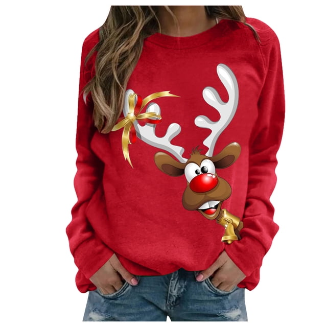 Sweat-shirt Imprimé de Mode Imprimé Graphique de Femmes de Noël Veste Mi-Longue à Capuche Outwear Doux Long Sleeve Fermeture Blouse Col Rond Cardigan d'Hiver