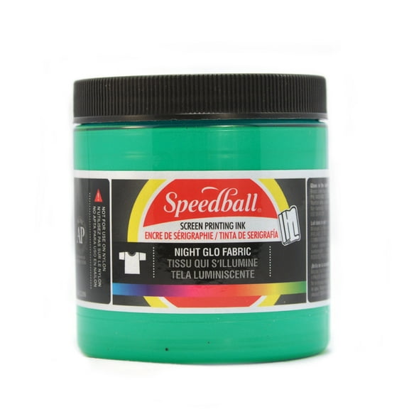 Speedball Night Glo Phosphorescent Screen Printing Ink, 8 oz., Green