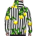 thumbnail image 5 of Bingfone Lemons On Striped Men'S Drawstring Hoodie Long Sleeve Pocket Sweatshirts-3x-Large, 5 of 9