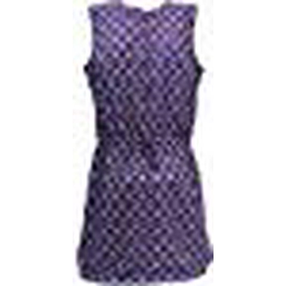 Gerry Women's Sleeveless Stretch Drawstring Waist Dress. Color Purple/Grey. Size: Small.