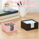 thumbnail image 2 of 2 note boxes, office stationery square convenience stickers storage box, silicone minimalist luxury desktop decoration, Black+pink, 2 of 5