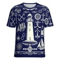 thumbnail image 5 of Lighthouse Nautical Decor T Shirts Basic T-Shirt Short Sleeve Ladies Tee Shirt Summer Graphic Clothing, 5 of 7