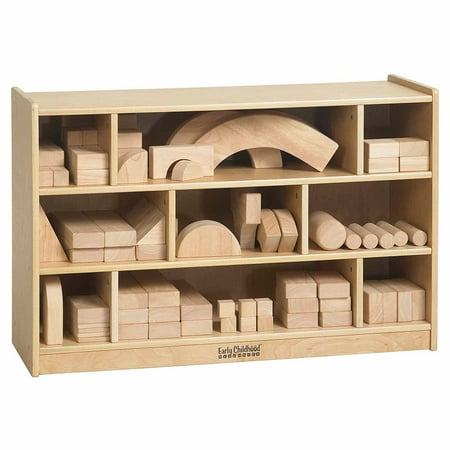 Wooden Block Storage Cabinet - Medium