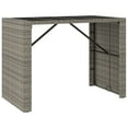 thumbnail image 2 of vidaXL 5 Piece Garden Bar Set with Cushions Grey Poly Rattan, 2 of 4