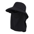 thumbnail image 1 of Sombrero para el sol con protección facial, protección solar, sombrero de pesca, para hombres y mujeres, para viajes, Negro, 1 of 9
