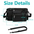 thumbnail image 4 of Universal Stroller Organizer Non Slip Straps Stroller Caddy with Insulated 2 Cup Holder-Detachable Phone Bag & Shoulder Strap,Fits for Stroller Like Uppababy,Baby Jogger and Pet Stroller,Black, 4 of 6