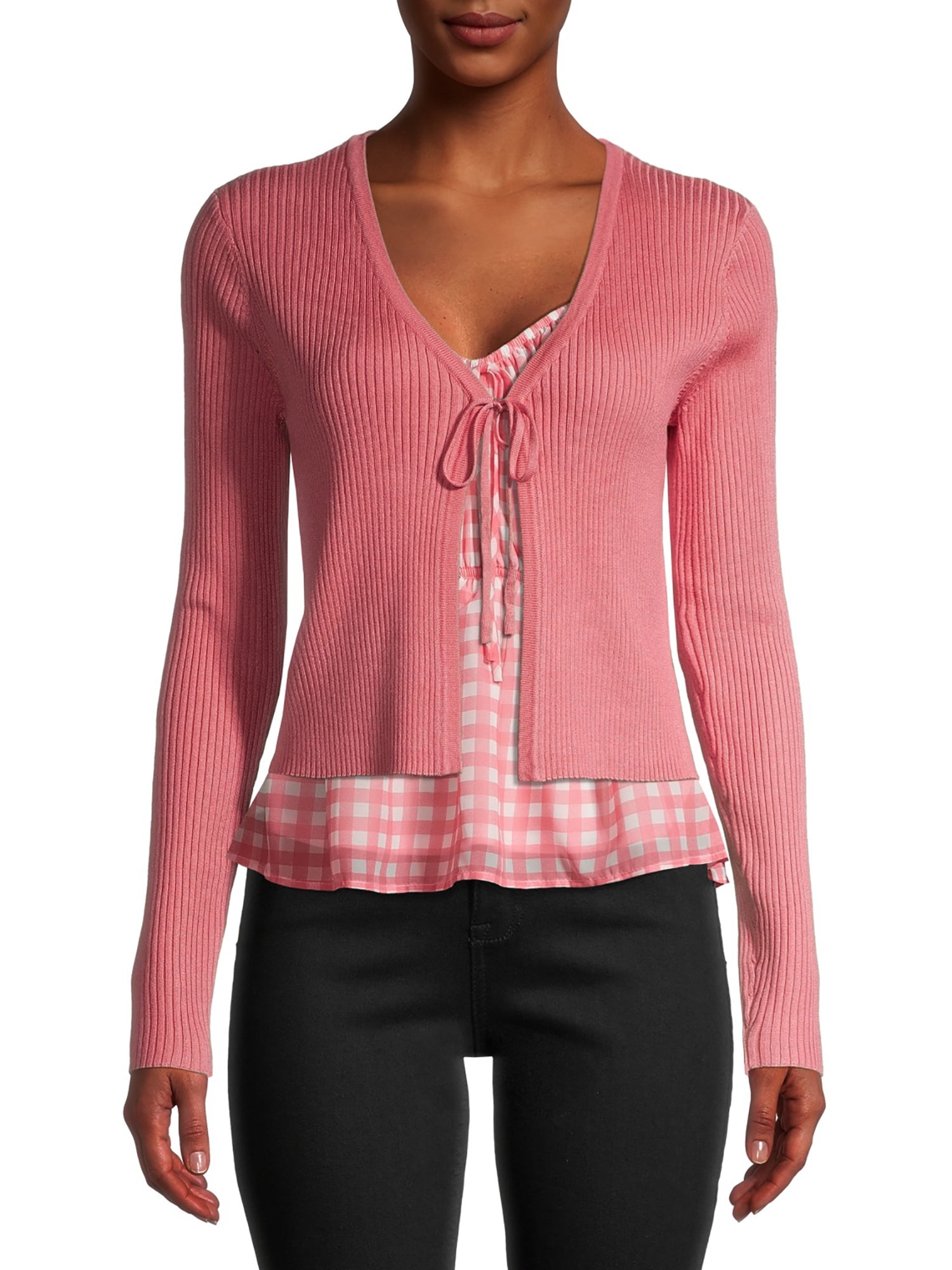 No Boundaries Juniors' Ribbed Cardigan 