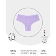 thumbnail image 3 of FINETOO Cotton Underwear For Women Lace Brazilian Panties Soft Breathable Cheeky Bikini for Ladies 6 Pack, 3 of 6