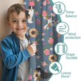 thumbnail image 3 of Blackout Kids Curtains,Border Collie Dog and Flower Florals Childrens Insulated Curtains Set Of 2,Bedroom Essentials,Toddler Room Decor 52"x63"(132x160cm), 3 of 4