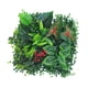 thumbnail image 1 of Panel de césped artificial para pared, decorativo, 25 x 25 cm, hojas verdes de plástico Estilo C, 1 of 9