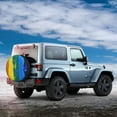 thumbnail image 3 of Daiia Rainbow Colored Tire Covers , Travel Trailer Camper Truck SUV Motorhome Waterproof Wheel Cover, Sun Rain Snow Protector-15 inch, 3 of 9