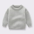thumbnail image 2 of Gibobby Autumn Winter Warm Outfits Baby Girl Cute Long Sleeve Knitted Sweater Pullover Top,Grey,3-6 Months, 2 of 5