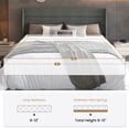 thumbnail image 5 of Sha Cerlin King Size Lift Up Hydraulic Storage Bed Frame, Platform Bed with Fabric Upholstered Wingback Headboard, No Box Spring Needed, Dark Gray, 5 of 14