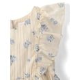 thumbnail image 2 of The Children's Place Baby And Toddler Girls Short Sleeve Floral Textured Flutter Dress, Sizes 6M-5T, 2 of 5