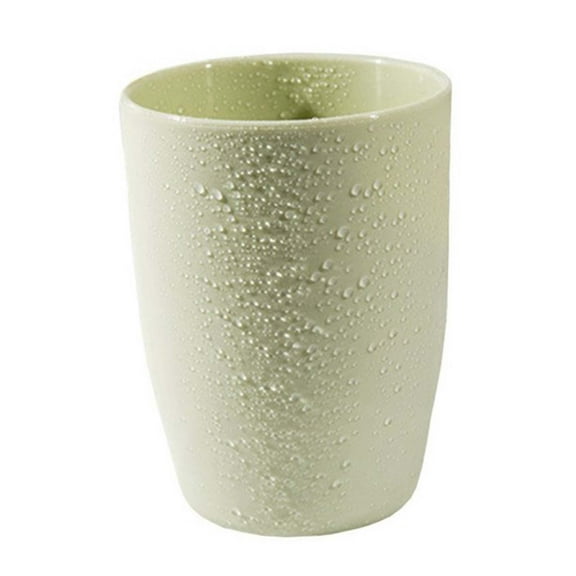(1X Mouthwash Cup) Plertrvy Green Mouthwash Cup, Plastic Cups Reusable Tumbler Travel Coffee Tea Water Mug Outdoor Travel Drinkware for Kids Bathroom Drinking Glass