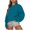 Blue, variant on VANLOFE Women's Solid Color Long Sleeve Sweatshirt O-Neck Sweatshirt for Women Women's Washed Trendy Blue Sweatshirt M