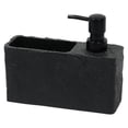 thumbnail image 2 of Dispensador de jabón, organizador para fregadero, regalo con soporte para esponja, accesorios compactos Negro, 2 of 9
