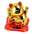 thumbnail image 4 of Waving Arm Fortune Cat Statue, Environmentally Friendly Unique Solar Energy Waving Cat  Luck  For Home Decor Chinese Character Champagne,Chinese Character Silver,Blessing Bag, 4 of 8