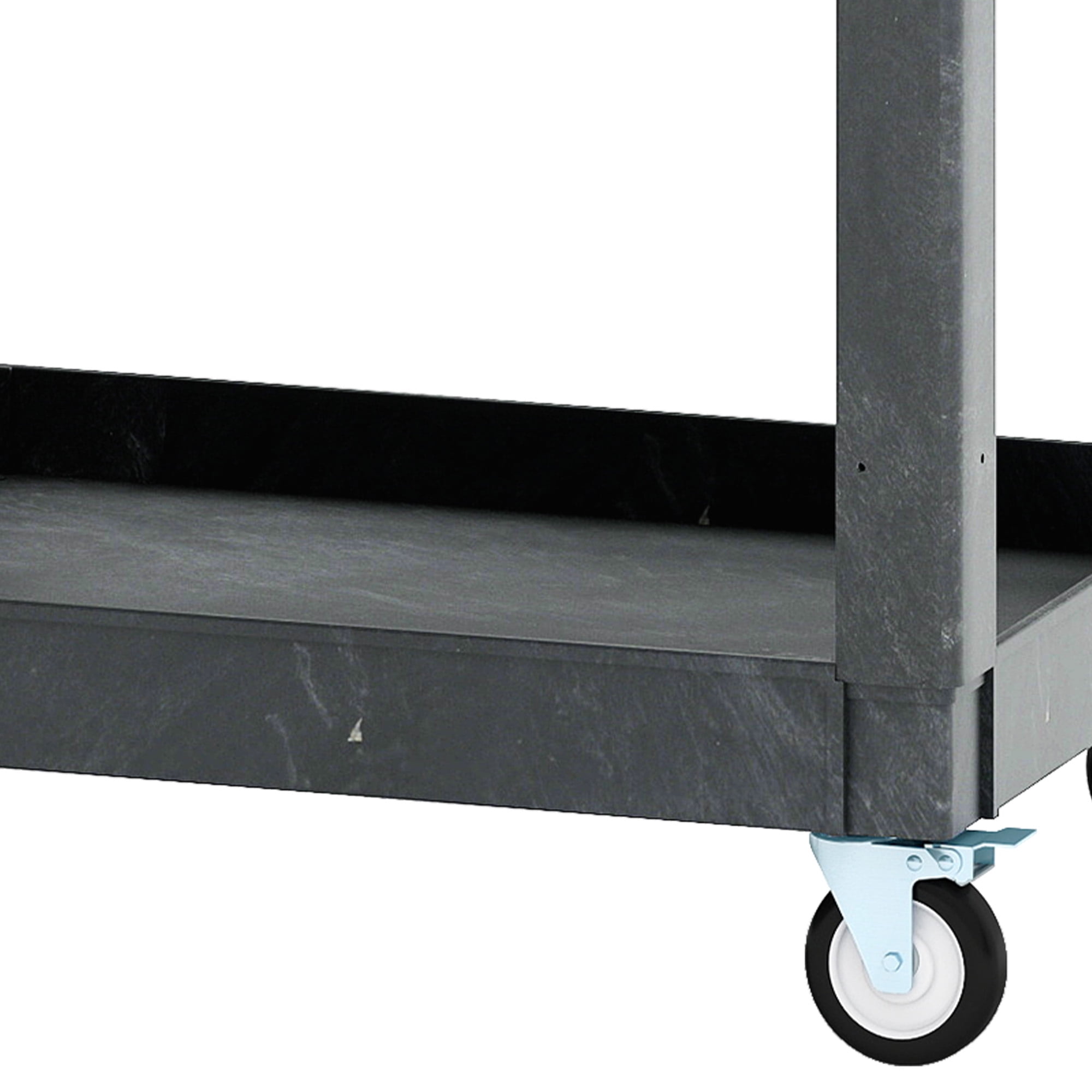 Uforic Rolling Utility Cart with Lockable Wheels, High Density Polyethylene Gray