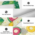 thumbnail image 6 of Summer Swimming Rings Outdoor Rug for Patio/Deck/Porch, Non-Slip Large Area Rug 4 x 6 Ft, Floral Plumeria Yellow Wooden Indoor Outdoor Rugs Washable Area Rugs, Reversible Camping Rug Carpet Runner, 6 of 8