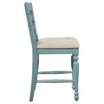 thumbnail image 2 of Riverbay Furniture 24" Transitional Wood & Fabric Counter Stool in Blue/Cream, 2 of 10