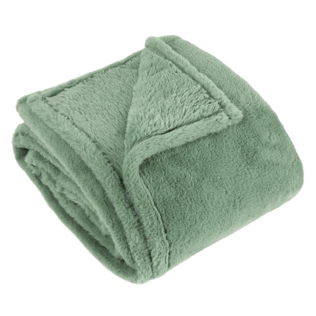 Furn Kallu Jeté en Fausse Fourrure Double Face