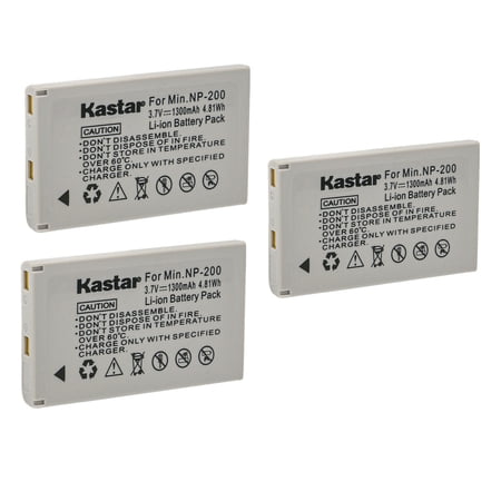 Kastar NP-200 Battery 3-Pack Replacement for Konica Minolta DiMAGE X Konica Minolta DiMAGE Xg Konica Minolta DiMAGE Xi Konica Minolta DiMAGE Xt Konica Minolta DiMAGE Xt Biz Digital Camera