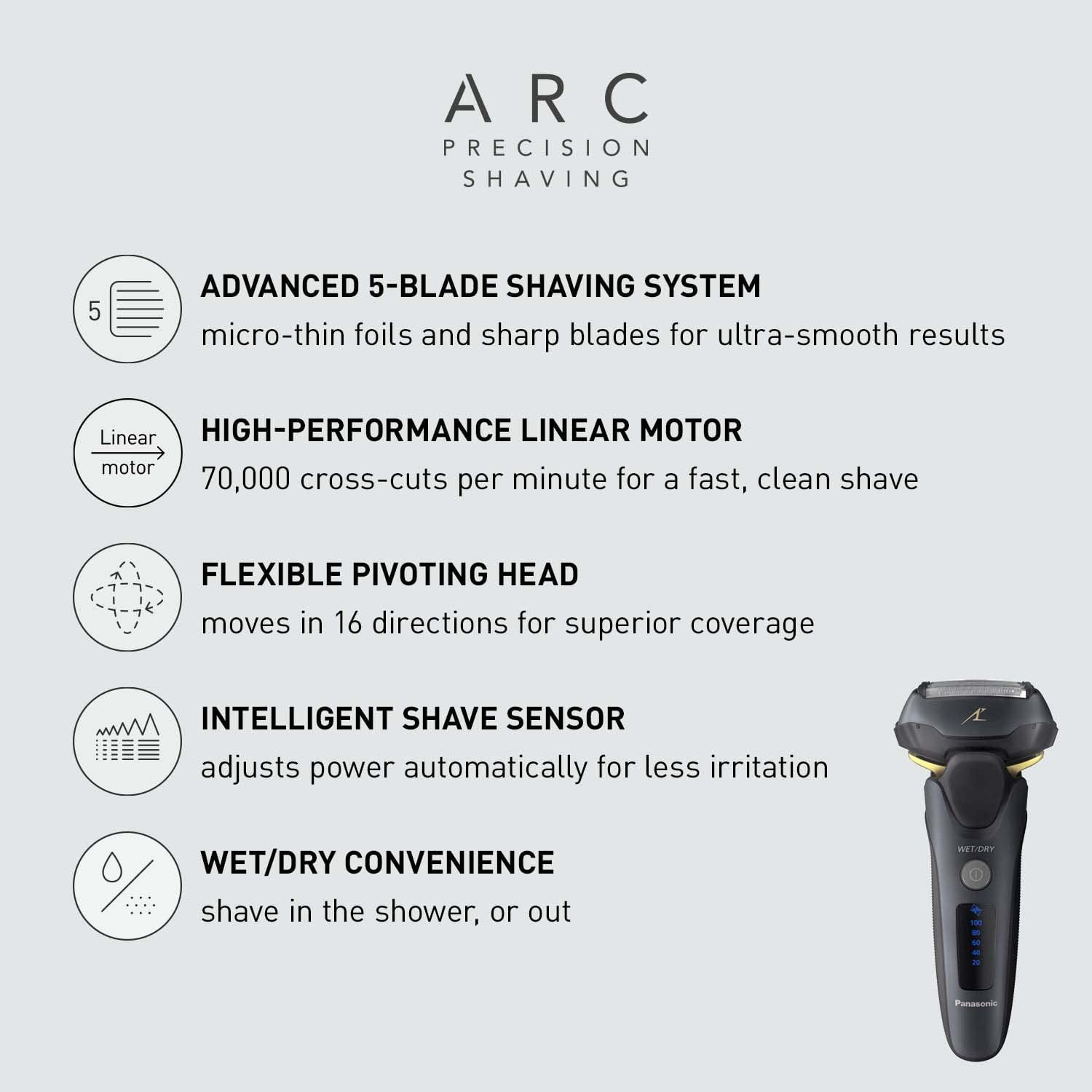 Panasonic ES-LV67-K Electric Razor - Wet/Dry Shave, Trimmer Panasonic ES-LV67-K Electric Razor - Wet/Dry Shave, Trimmer