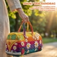 thumbnail image 3 of Boho Quilted Weekender Travel Bag Vintage Hippie Van Duffle Bag Large Capacity Overnight Tote Retro Floral Carry On Luggage Handmade Bohemian Gym Bag with Zipper for Women Travel Vacation, 3 of 5