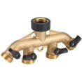 thumbnail image 3 of 3/4 Inch Brass 4 Hose Hose Splitter Nozzle Switch Faucet Connectors Faucet Splitter Hose Adapter Tap Connectors for Garden Irrigation(European Thread), 3 of 5