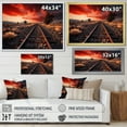 thumbnail image 4 of Designart "Vibrant Red Railway Scene" Train Floater Framed Canvas Art Print, 4 of 5