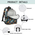 thumbnail image 4 of Basketball and Meteor Teal Pattern Cute School Backpack Bag for School with Padded Back and Adjustable Shoulder Straps 15.25"x11.5"x5.25", 4 of 5