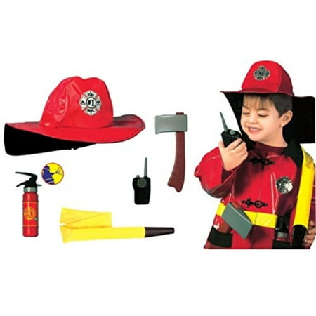 Fireman Dress Up Costume Role Play Set with Accessories by Le