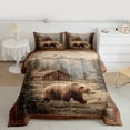 thumbnail image 2 of Feelyou Rustic Bear Animal Twin Comforter Sets, Tribal Western Cabin Bedding Set, 2pcs, 2 of 8
