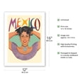 thumbnail image 2 of Mexico - A Mexican Woman Portrait - Vintage Airline Travel Poster by Al Parker c.1950s - Bamboo Fine Art 290gsm Paper (Unframed) 12x16in, 2 of 4