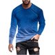 thumbnail image 2 of Blusas y camisas de manga larga con cuello redondo para hombre, blusa informal de manga larga con cuello redondo y estampado, blusa de poliéster para hombre, 2 of 4