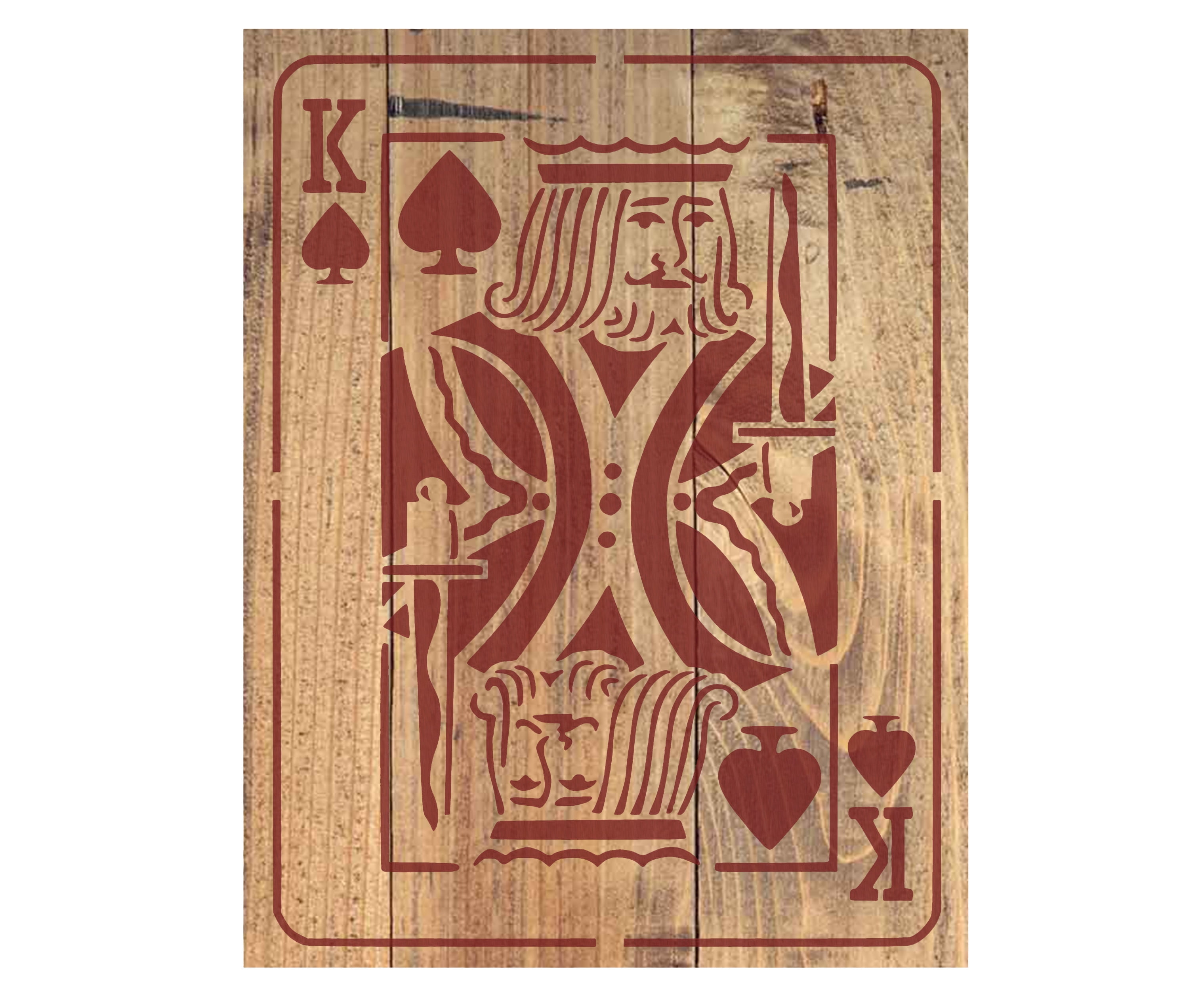 13 Playing Card King of Spades 8.5 x 11 Inches Stencil 
