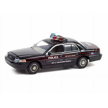 2001 Ford Crown Victoria Police Interceptor , Black - Greenlight 42970D - 1/64 scale Diecast Car