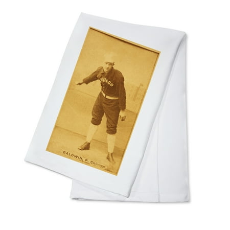 - Chicago White Stockings - Fido Baldwin - Baseball Card (100% Cotton Kitchen Towel)