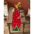 thumbnail image 5 of Christmas Tree Table Runner 60 Inches, Winter Snowflakes Xmas Pine Tree Red Bed Runner Dresser Scarves Tabletop for Indoor Outdoor Parties/Ceremony/Banquet, 13" x 60", 5 of 8