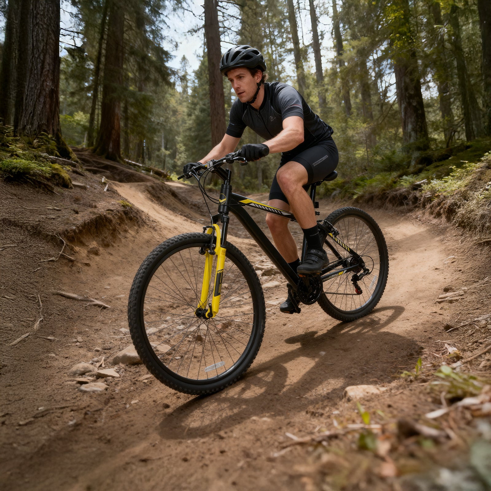 Hykolity 29 inch Mountain Bike 29r MTB Sport Bicycle 21 Speed Outdoor Cycling Large Bike Lightweight Full Suspension for Adult Men Woman Sooty Gray