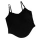 thumbnail image 2 of Camiseta sin mangas para mujer con tirantes finos ajustables Tejido acanalado Camiseta sin mangas acolchada ajustada para uso diario Negro Tamaño libre (40-60 kg), 2 of 5