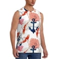 thumbnail image 2 of Pofeuu Koi Fish And Corals Print Men's Muscle T-Shirt, Sleeveless, Muscle Tank, Classic Muscle Tee Top For Men Casual Sleeveless Muscle T-Shirt Trendy Clothes-X-Large, 2 of 7