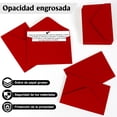 thumbnail image 4 of Sobres para Dinero Regalo, Sobres de Papel Grueso para Invitaciones de Boda, Tarjetas, Fiestas, Cierre sin Cinta (Rojo), 4 of 4