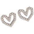 thumbnail image 3 of Xihbxyly Pendientes En Forma de Corazón, Diseño Moderno de Diamante Hueco, Estilo Dulce y Fresco, Ideal para Fiestas, Regalo Perfecto para Parejas, Padres o Personas con Éxito Profesional., 3 of 6