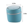 thumbnail image 4 of Small Trash Can with Lid, Mini Trash Can for Bathroom, Office and Bedroom, Small Bathroom Garbage Can with Swing Top, Compact Waste Basket for Desk, Dorm & Home, Green - Xuniizn, 4 of 9